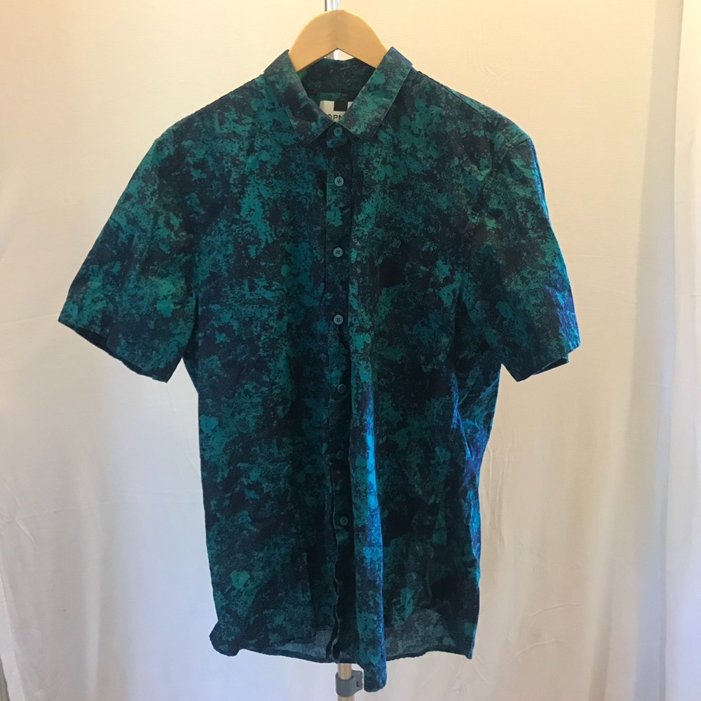 Blue Topman Button-Down Shirt